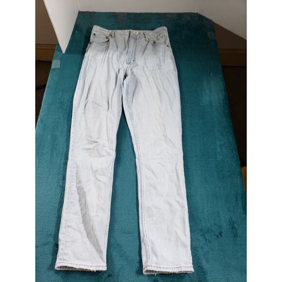 Abercrombie & Fitch Jeans Sz 6 Long Womens Blue Stretch Pants High Rise Skinny - Picture 2 of 12